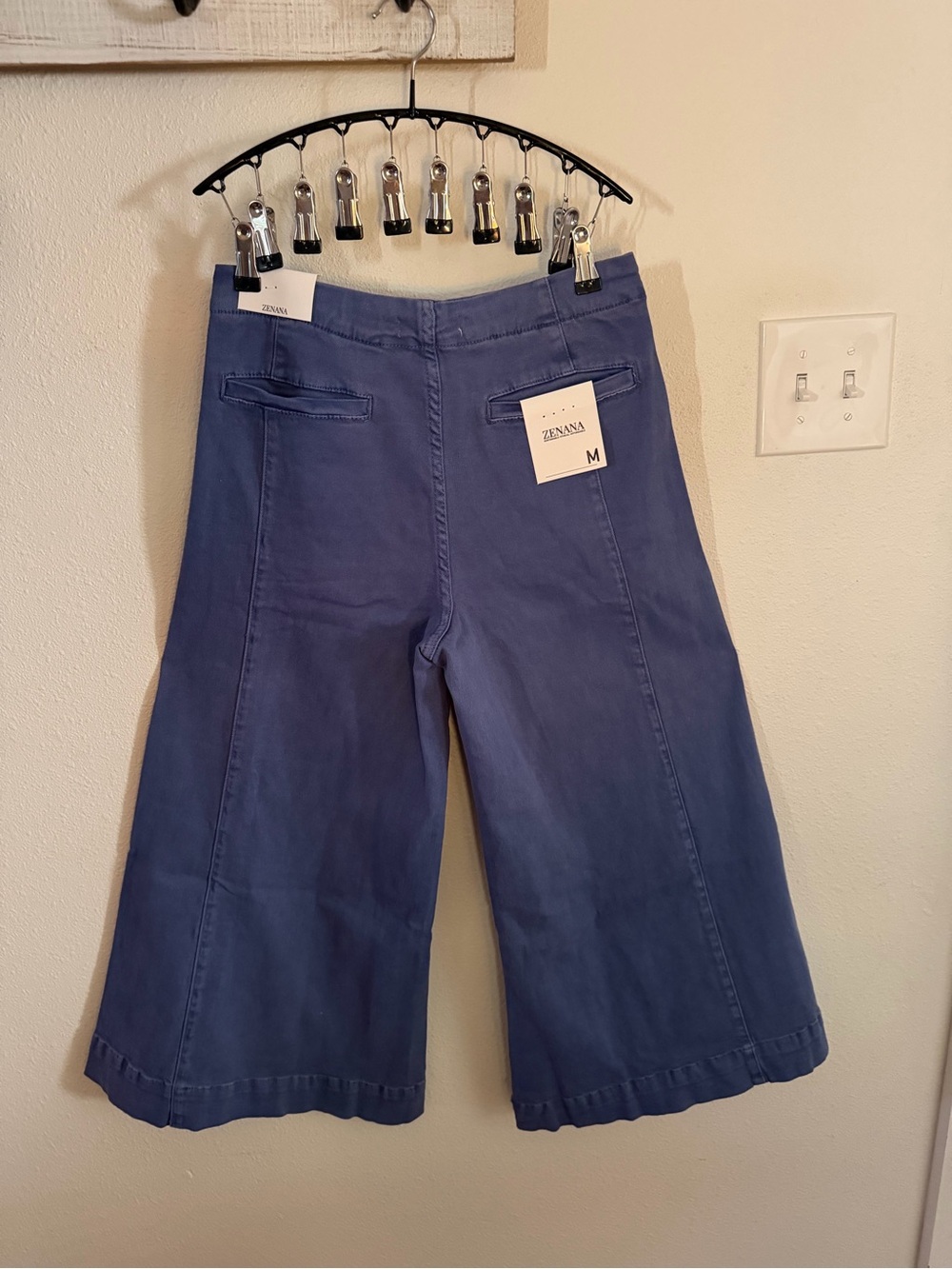 Zenana Outfitters Wide-Leg Gaucho Pants-Cotton/Spandex NWT - Picture 5 of 8